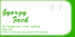 gyorgy fack business card